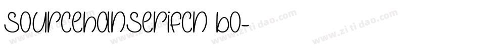 sourcehanserifcn bo字体转换